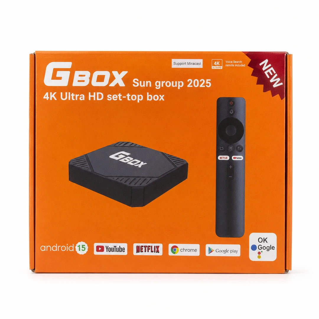 جهاز GBOX Sun Group 2025 بدقة 4K Ultra HD