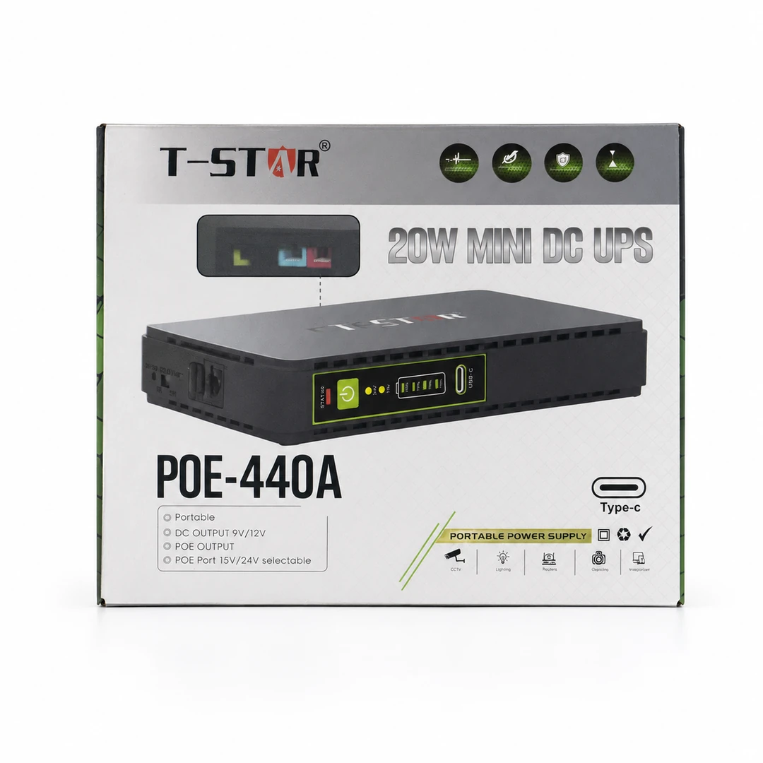 خاص بالراوتر Mini DC UPS من T-STAR موديل PDE-440A بقدرة 200 واط